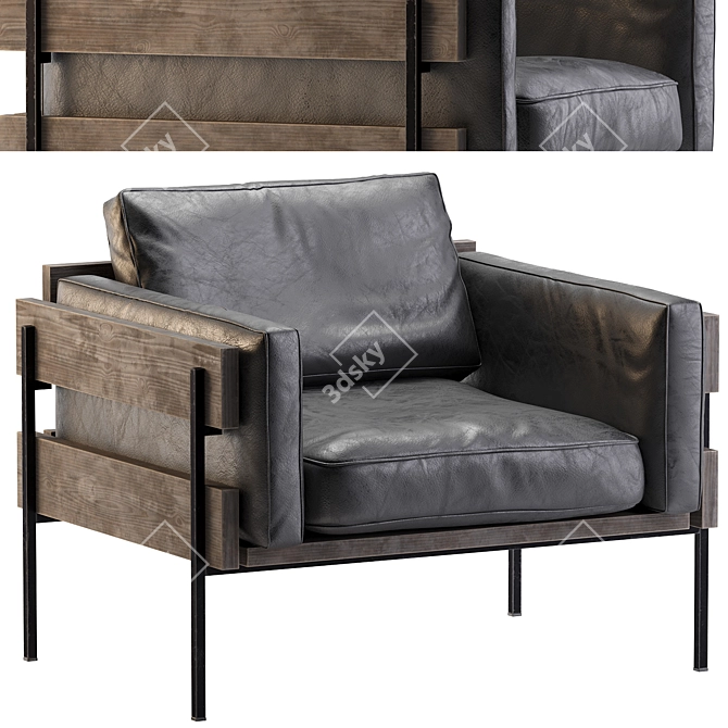 Modern Kari Accent Chair in 3D 3D model image 1