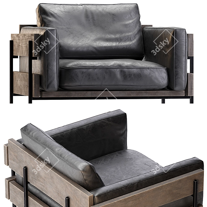 Modern Kari Accent Chair in 3D 3D model image 4