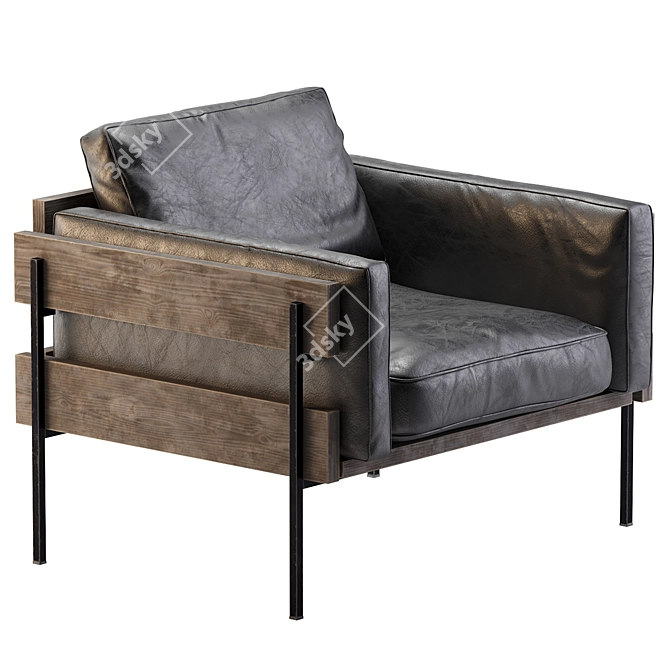 Modern Kari Accent Chair in 3D 3D model image 5