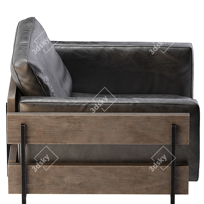 Modern Kari Accent Chair in 3D 3D model image 6