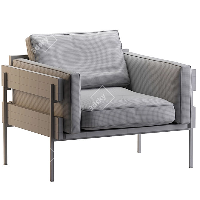 Modern Kari Accent Chair in 3D 3D model image 7