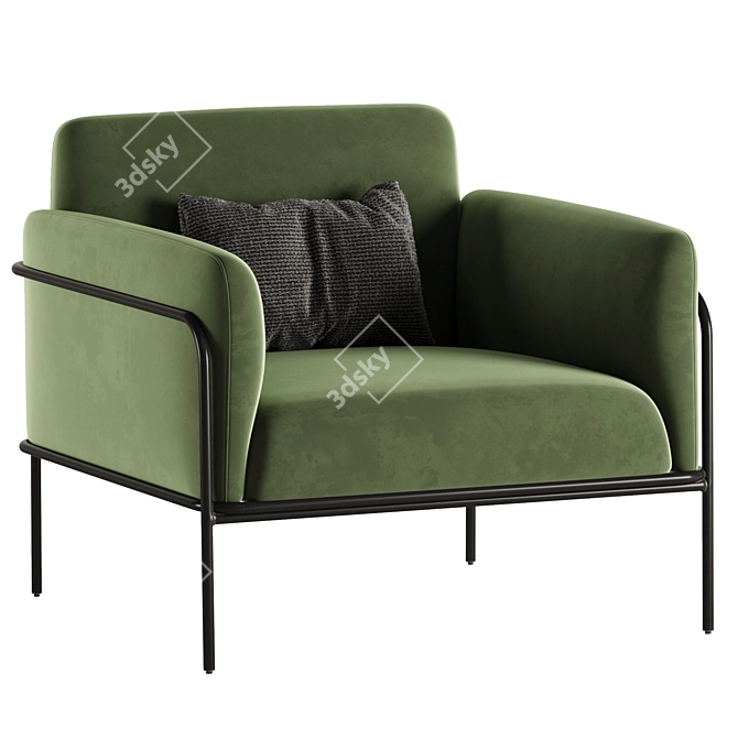Modern Scribe Armchair: 2017 Design 3D model image 2