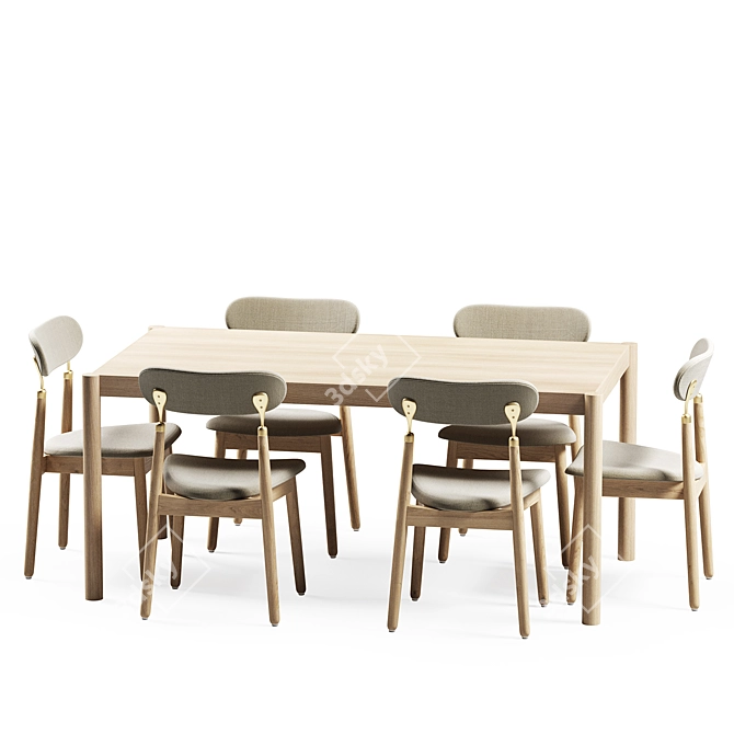 Modern Citizen Dining Set 3D model image 2