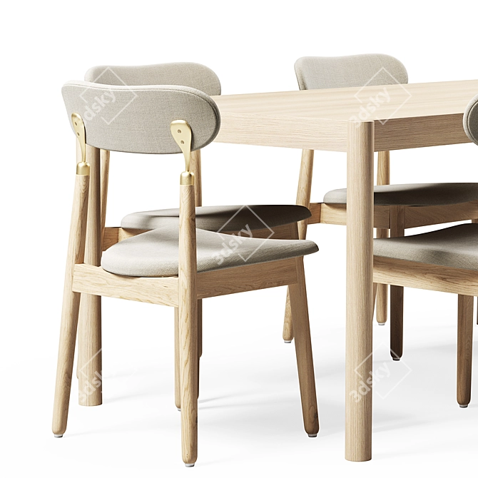 Modern Citizen Dining Set 3D model image 3