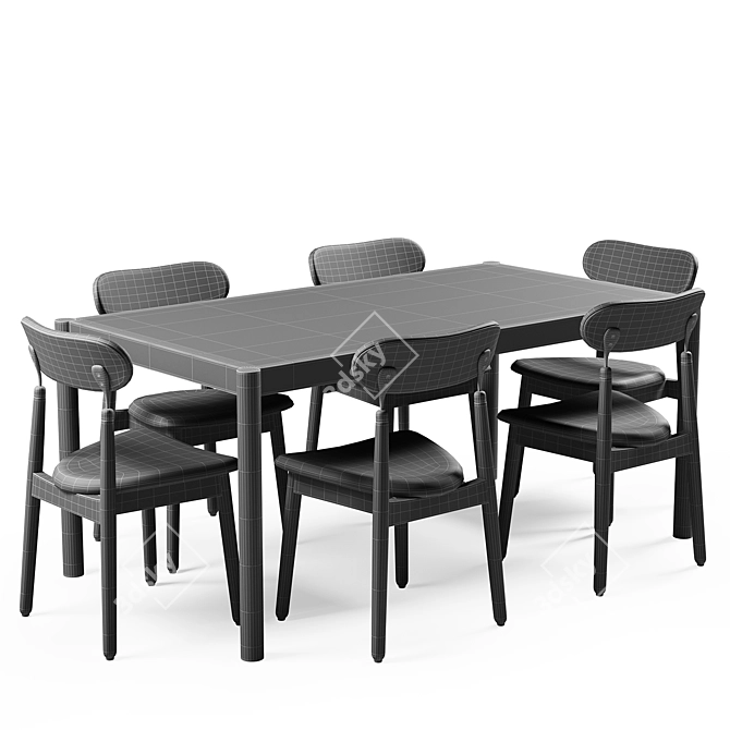 Modern Citizen Dining Set 3D model image 4