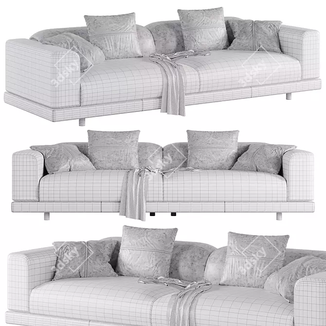 Elegant NEVYLL Model Sofa 3D model image 3