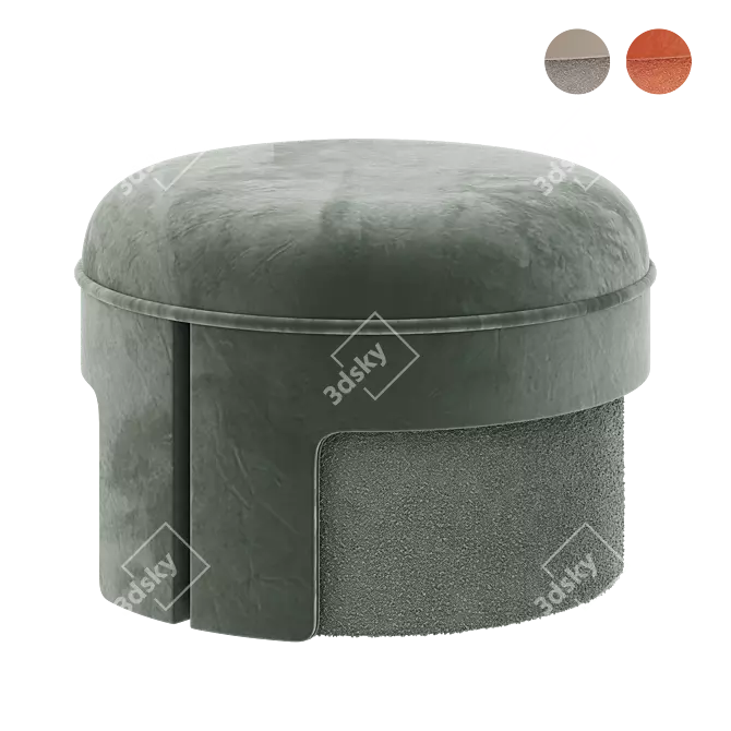 Elegant L’Unité Pouf Design 3D model image 1