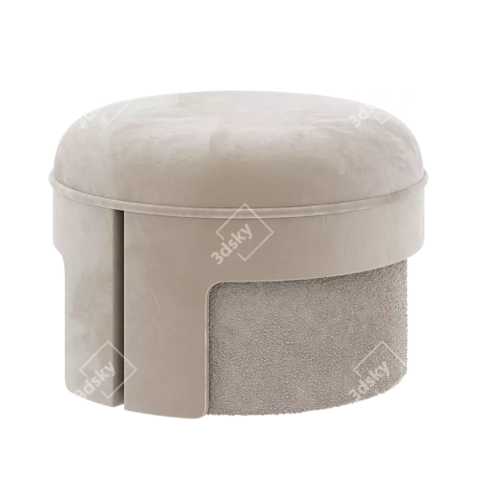 Elegant L’Unité Pouf Design 3D model image 2