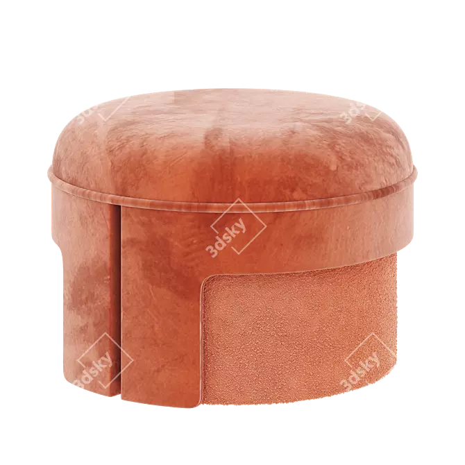 Elegant L’Unité Pouf Design 3D model image 3