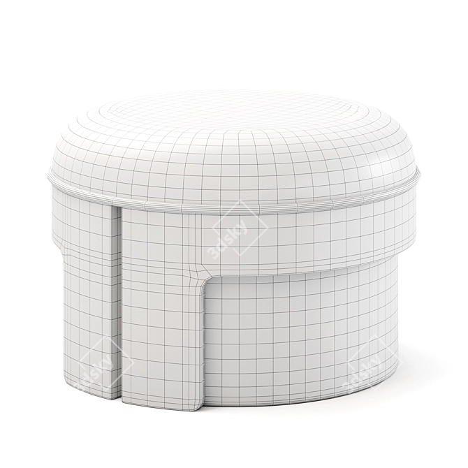 Elegant L’Unité Pouf Design 3D model image 4
