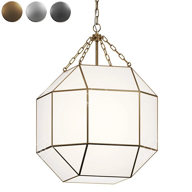 Classic Lantern Pendant Light Fixture 3D model image 1