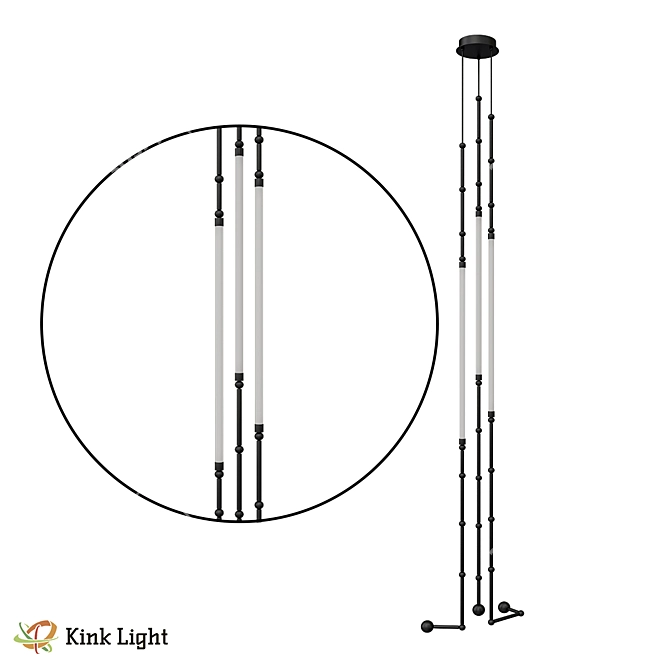 Bofort Black Pendant Light 3D model image 1
