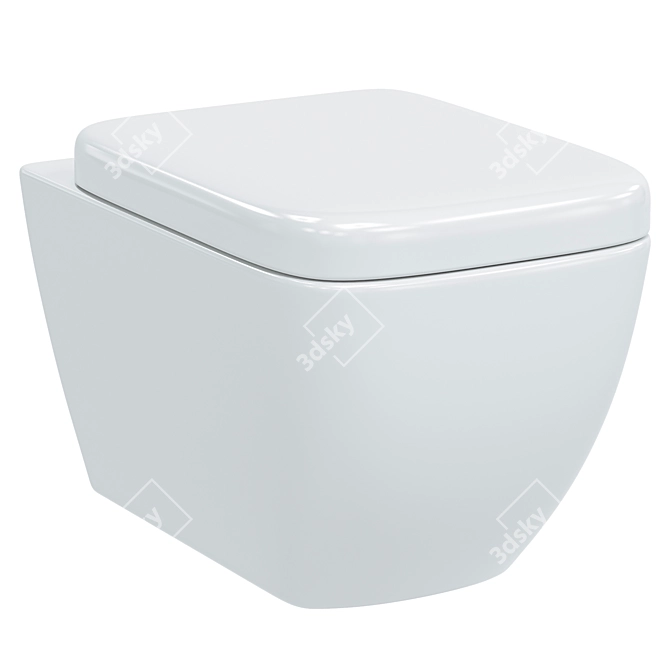 Vitra Shift Wall-Hung Toilet 3D model image 1