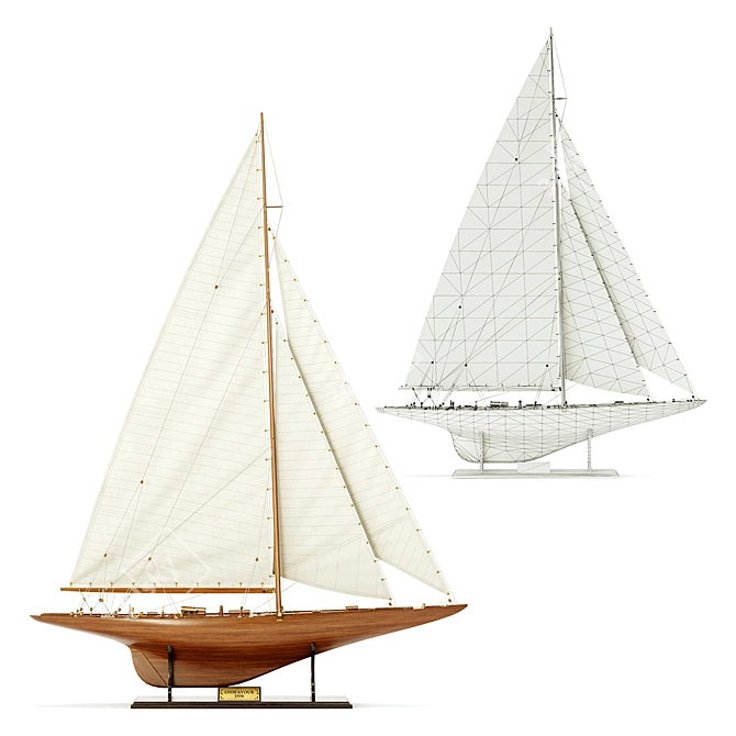 Low Poly Endeavour 1934 Yacht 3D model image 2