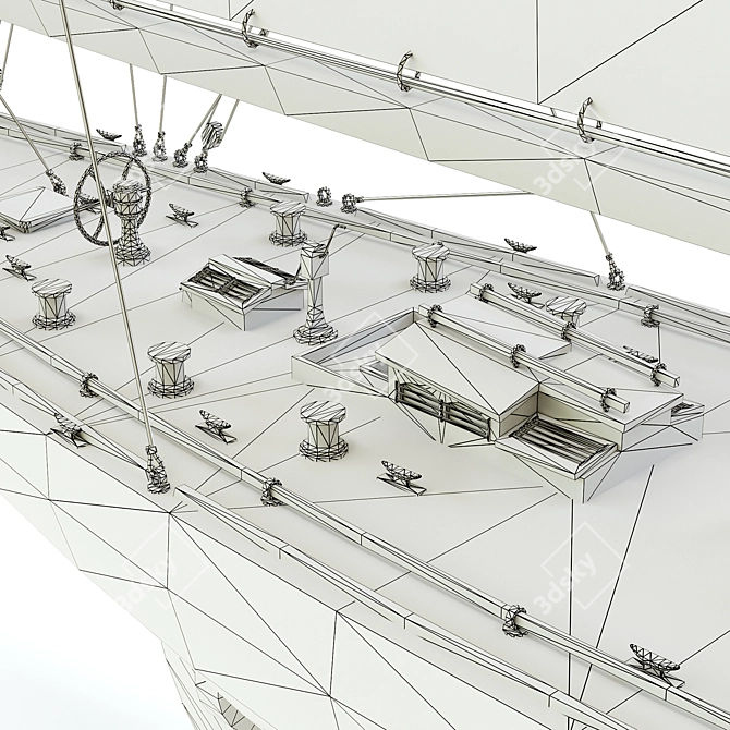 Low Poly Endeavour 1934 Yacht 3D model image 7