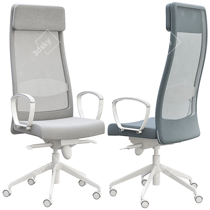 Ergonomic Vissle Office Chair 3D model image 2