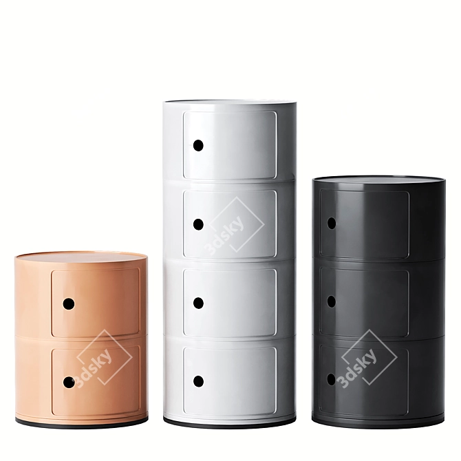 Modular Componibili Storage Unit 3D model image 1