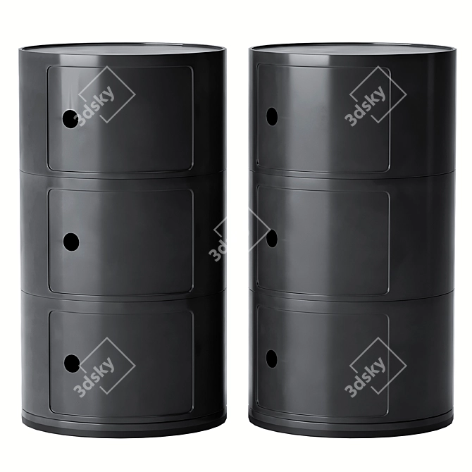Modular Componibili Storage Unit 3D model image 3