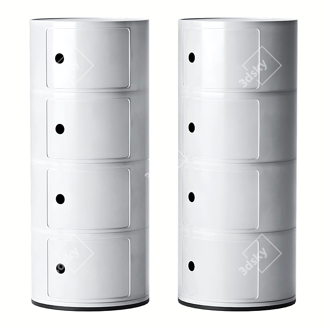 Modular Componibili Storage Unit 3D model image 4