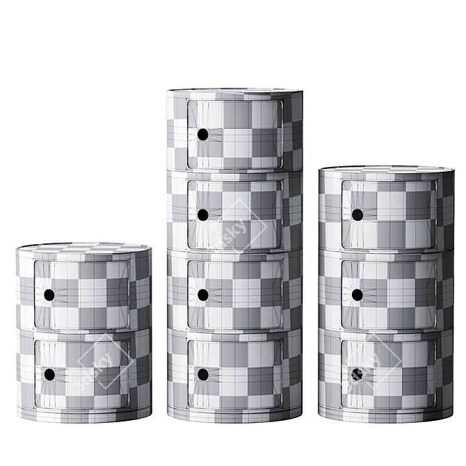 Modular Componibili Storage Unit 3D model image 5