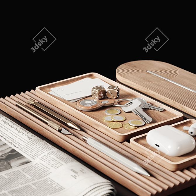 Tech-Filled Table Composition 3D model image 3