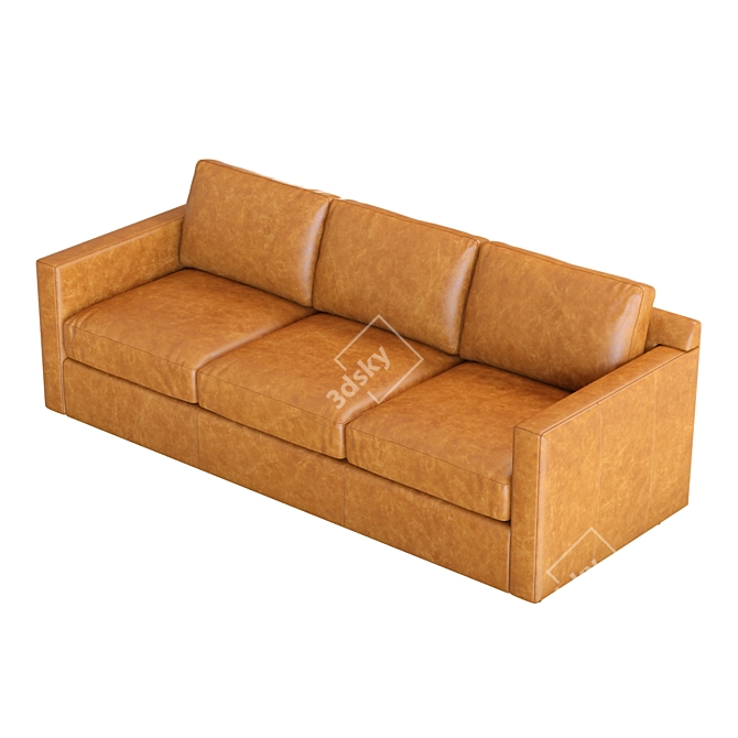 Premium Leather 3-Seat Sofa Model 3D model image 3