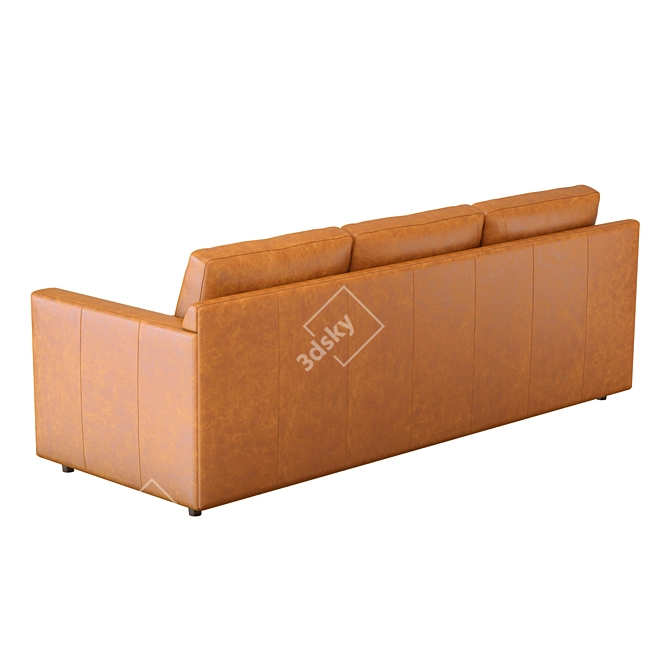 Premium Leather 3-Seat Sofa Model 3D model image 4