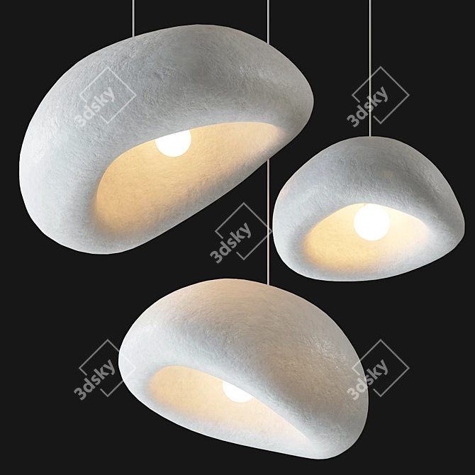 Natural Form Pendant Light 3D model image 1