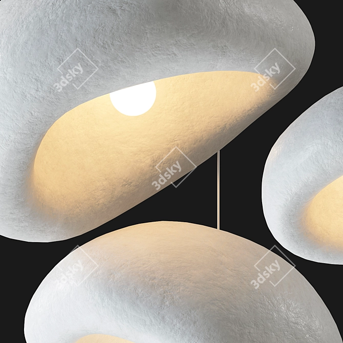 Natural Form Pendant Light 3D model image 2