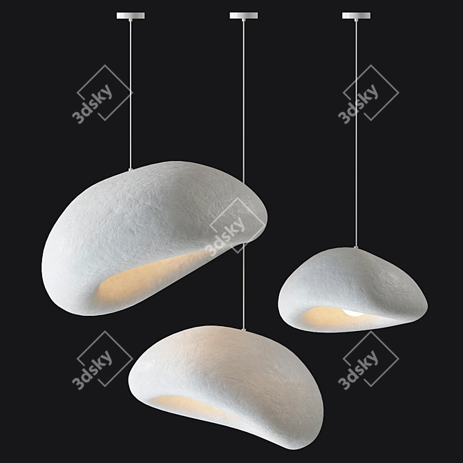 Natural Form Pendant Light 3D model image 3