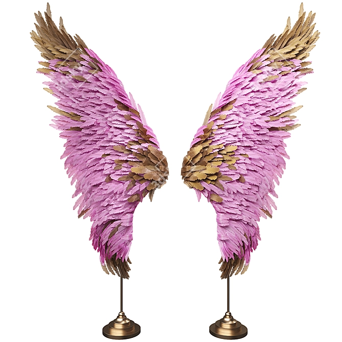 Colorful Winged Photo Booth 3D model image 3