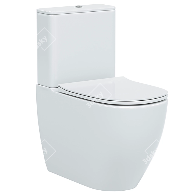 Vitra Sento Compact Toilet 3D model image 1