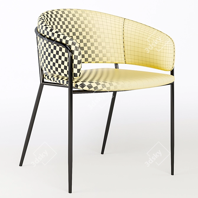 Modern Dining Chair in 5 Colors 3D model image 7