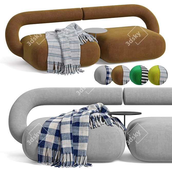 Modern Baya Sofa Model Collection 3D model image 1