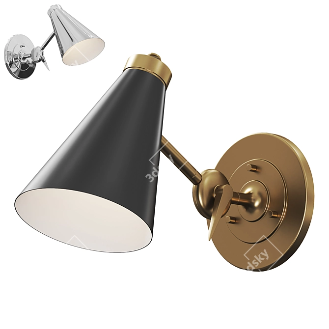 Elegant Signoret Task Sconce 3D model image 1