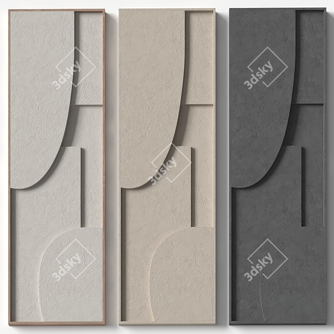 Stone Relief Artwork by INTERIOR VANMIES 3D model image 1
