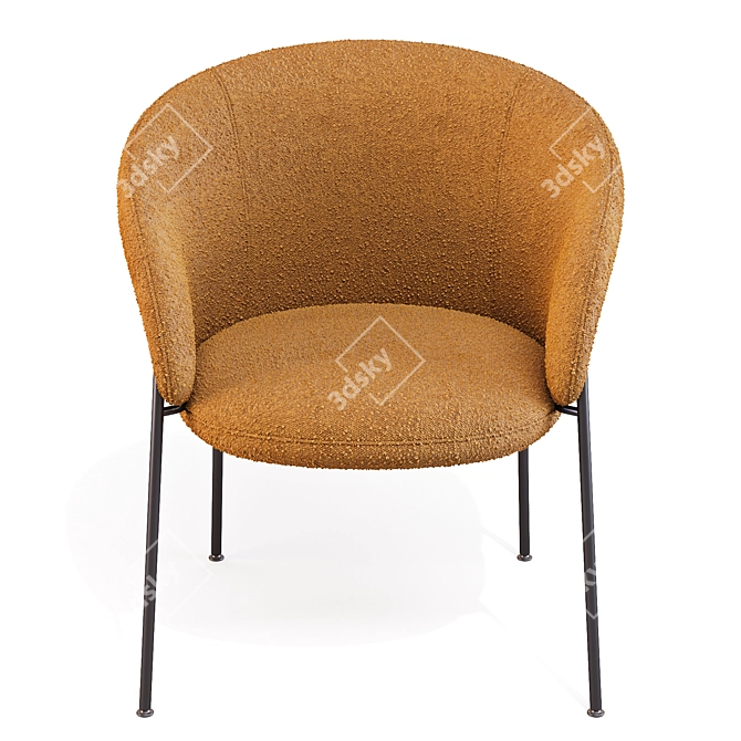 Sculptural Comfort Dining Chair 3D model image 5