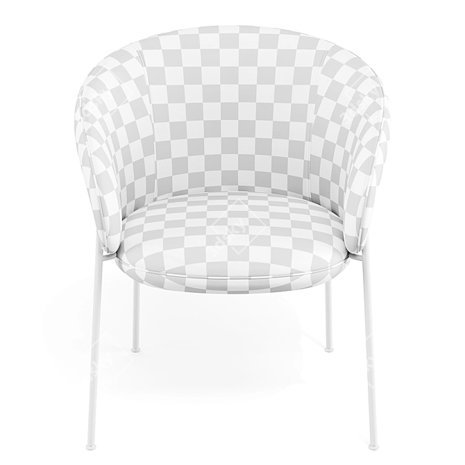 Sculptural Comfort Dining Chair 3D model image 6