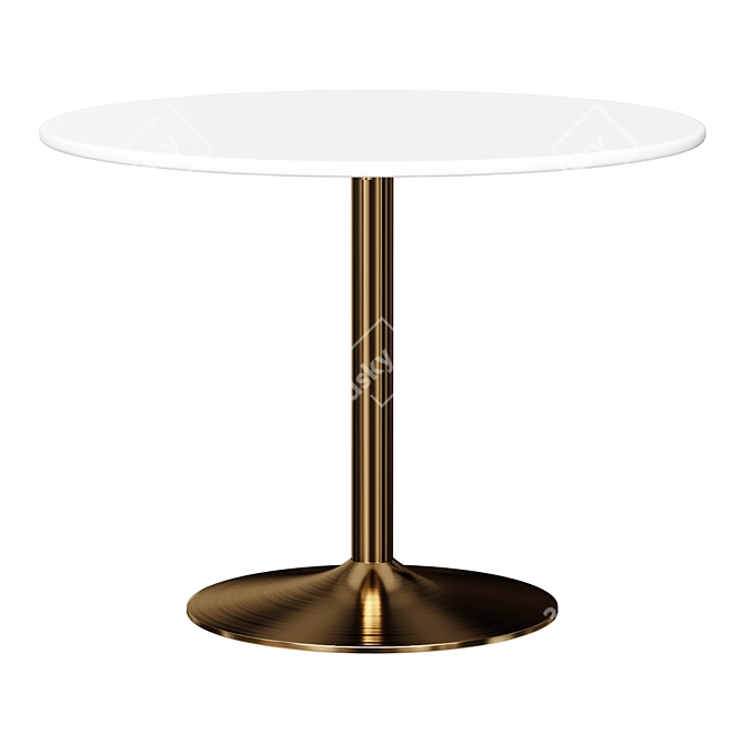 Elegant Odyssey Brass Dining Table 3D model image 1