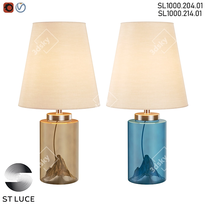 ST LUCE Modern Bedside Lamps 3D model image 1