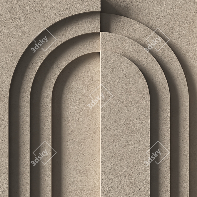 Stone Relief Wall Art Sculpture 3D model image 3