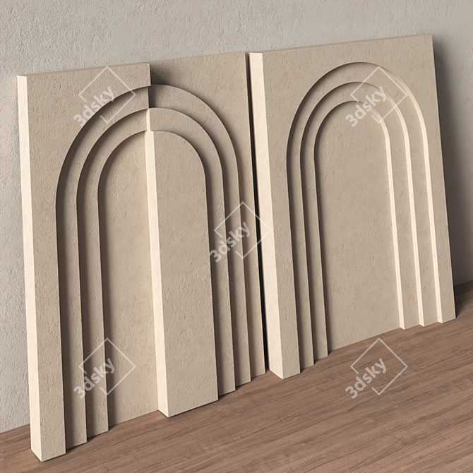 Stone Relief Wall Art Sculpture 3D model image 6