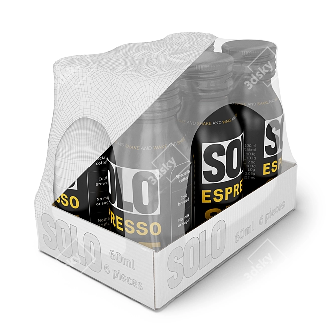 PVC Shrink Package with 12 x 60ml Bottles 3D model image 6