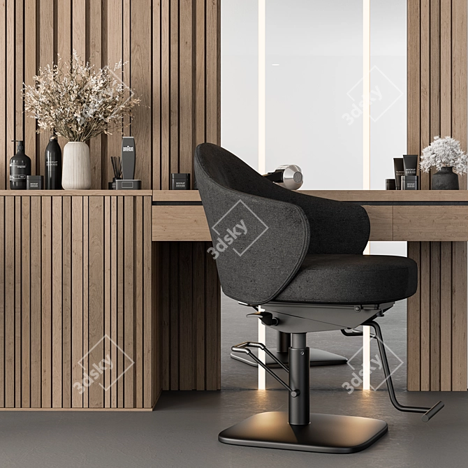 Beauty Studio Barber Chair 12 3D model image 3