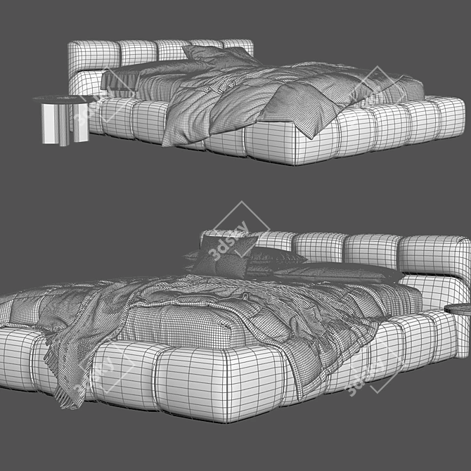  Modern B&B Italia Tufty Bed 3D model image 5