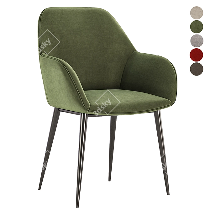 Konna Chair | 5 Colors 3D model image 2