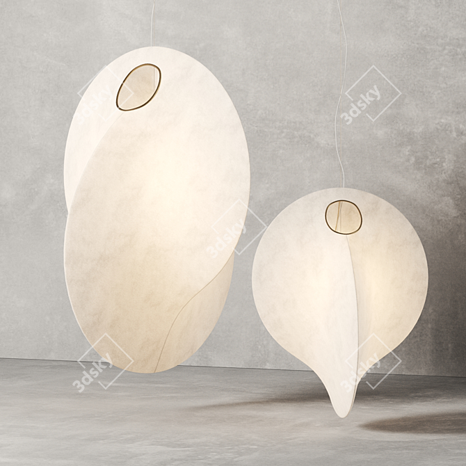 Contemporary Overlap Fabric Lamp by Flos 3D model image 3