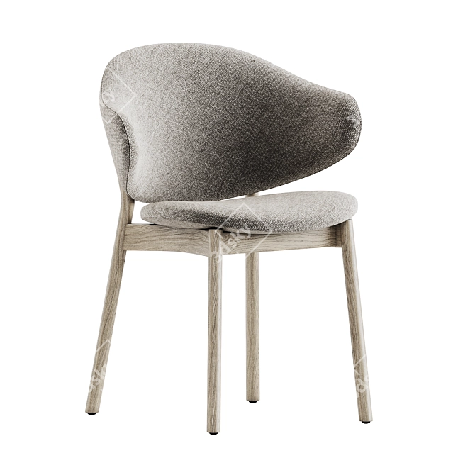 Modern Nelli Dining Chair Design 3D model image 5
