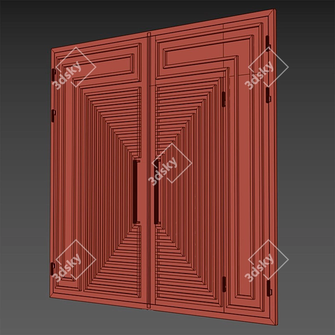 Contemporary Black Loft Gate 3D model image 5