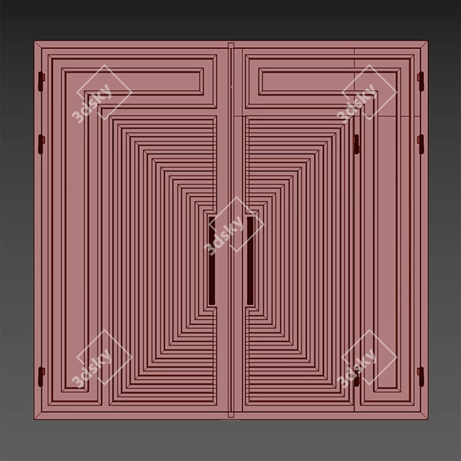 Contemporary Black Loft Gate 3D model image 6